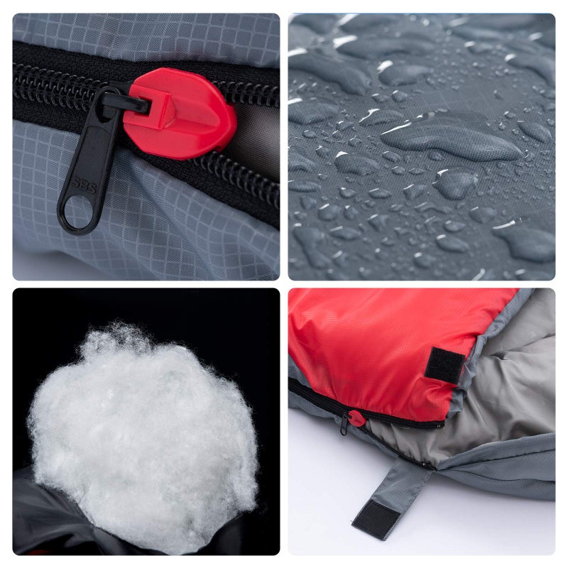 BISINNA Sleeping Bag with Pillow - 4 Season Backpacking Sleeping Bag Lightweight Waterproof Warm and Washable for Adults, Kids, Women, Men's Outdoors Camping, Hiking, Mountaineering(Right Zipper) - Image 4